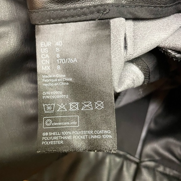 H&M Faux Leather Pleated Trousers - Picture 9 of 12